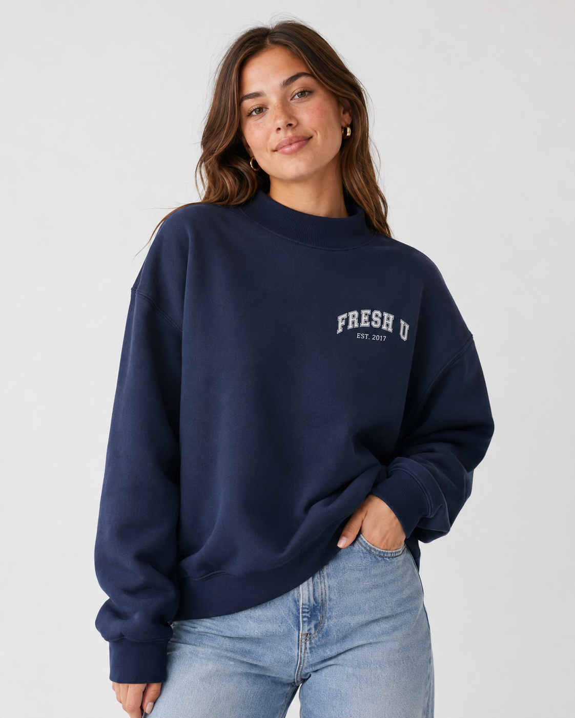 Mock Neck Sweatshirt
