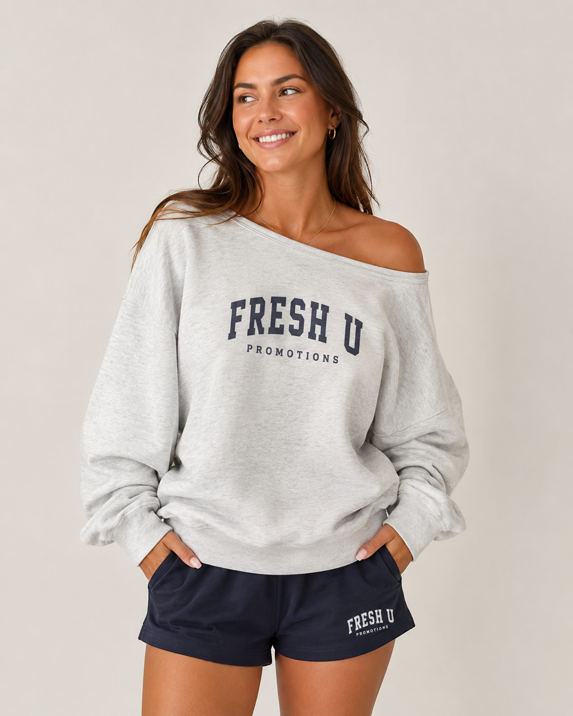 Off-Shoulder Sweatshirt